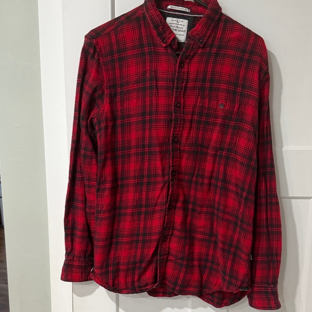 On The Road Red and Black Checkered Shirt